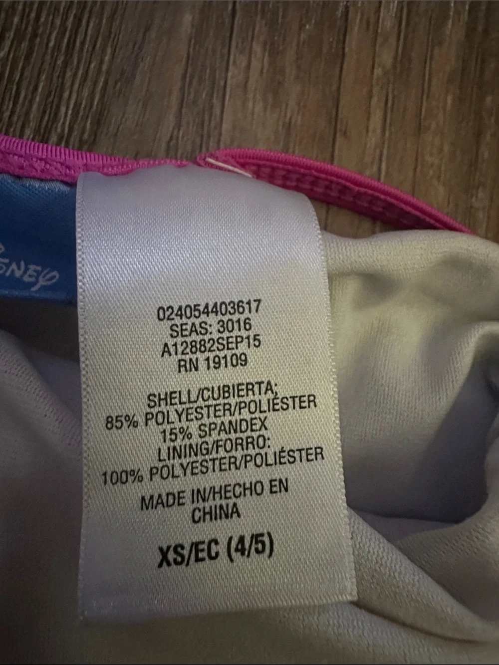 Disney Kids One Piece Swimsuit in Blue and Pink with Frozen Characters